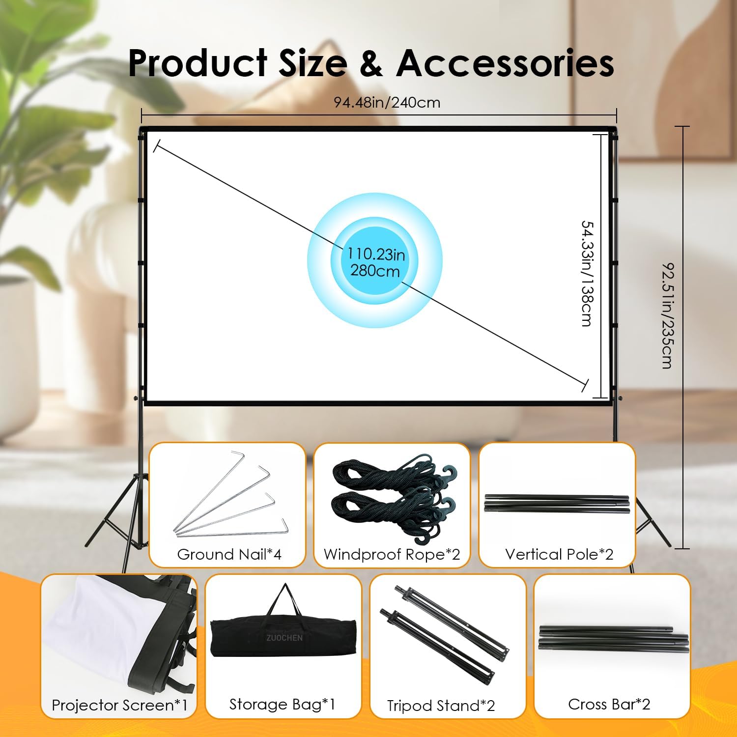 100" Projector Screen