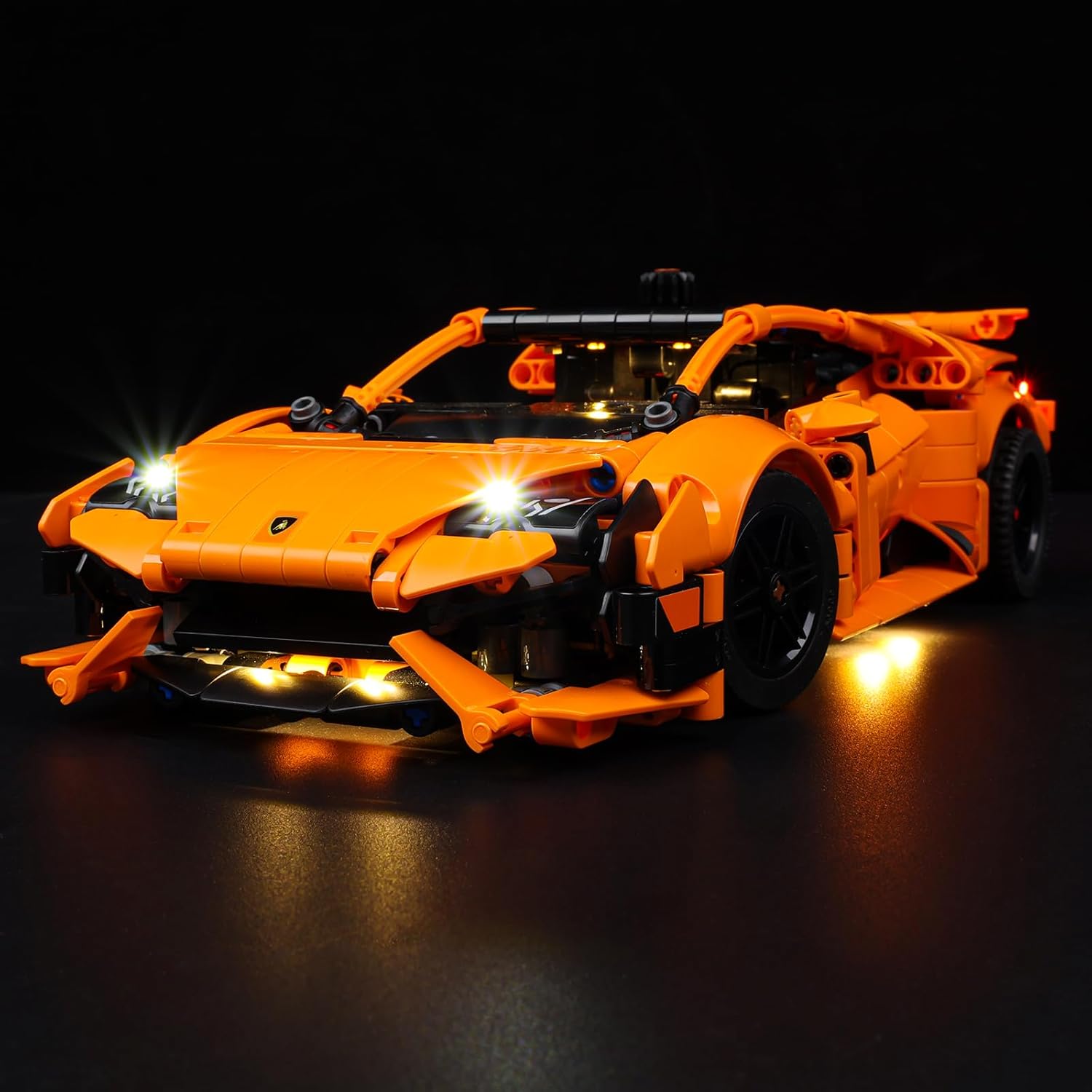 Kyglaring LED The Lighting Kit for Lego Technic Lamborghini Hurac n Tecnica Orange Advanced Building Toy, The Light Kit Compatible with Lego 42196 Building Blocks, NO Lego Brick Set (Classic Version)