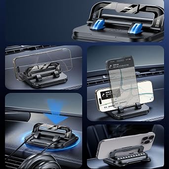 Car Phone Holder 180 Rotation,for Car Dashboard,Horizontal and Vertical Screen Adjustment Angle