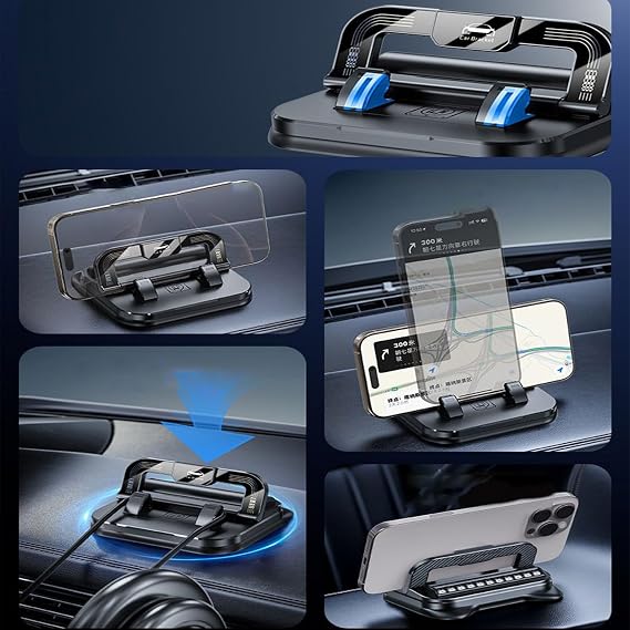 Car Phone Holder 180 Rotation,for Car Dashboard,Horizontal and Vertical Screen Adjustment Angle