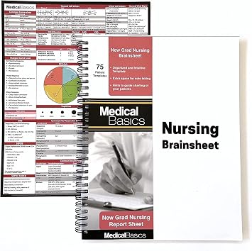 Medical Basics Nursing Report Sheet Notebook for MedSurg and ICU 4 Patients per Template - RN report sheet template
