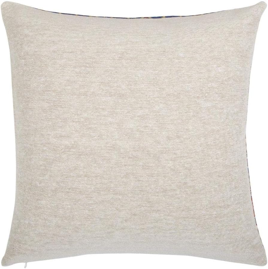 Kilim Throw Pillow Covers Red and Blue - 18 x 18 Inches Decorative Moroccan Pillows, Boho Room Decor for Couch, Bohemian Square Case for Farmhouse, Ethnic Shams, Aztec, Patio, Porch