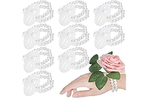 Hicarer Elastic Pearl Wrist Bands Corsage Accessories for Wedding