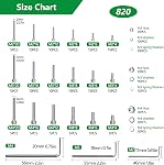 820Pcs M2 M3 M4 Screw Assortment Kit, Bolts Screws Nuts Kit, Metric Hex Socket Head Cap Bolts, 304 Stainless Steel Screws with Wrench for 3D Printer
