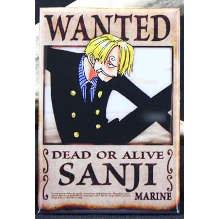 Amazon Com Sanji Wanted Poster One Piece Refrigerator Magnet Home Kitchen