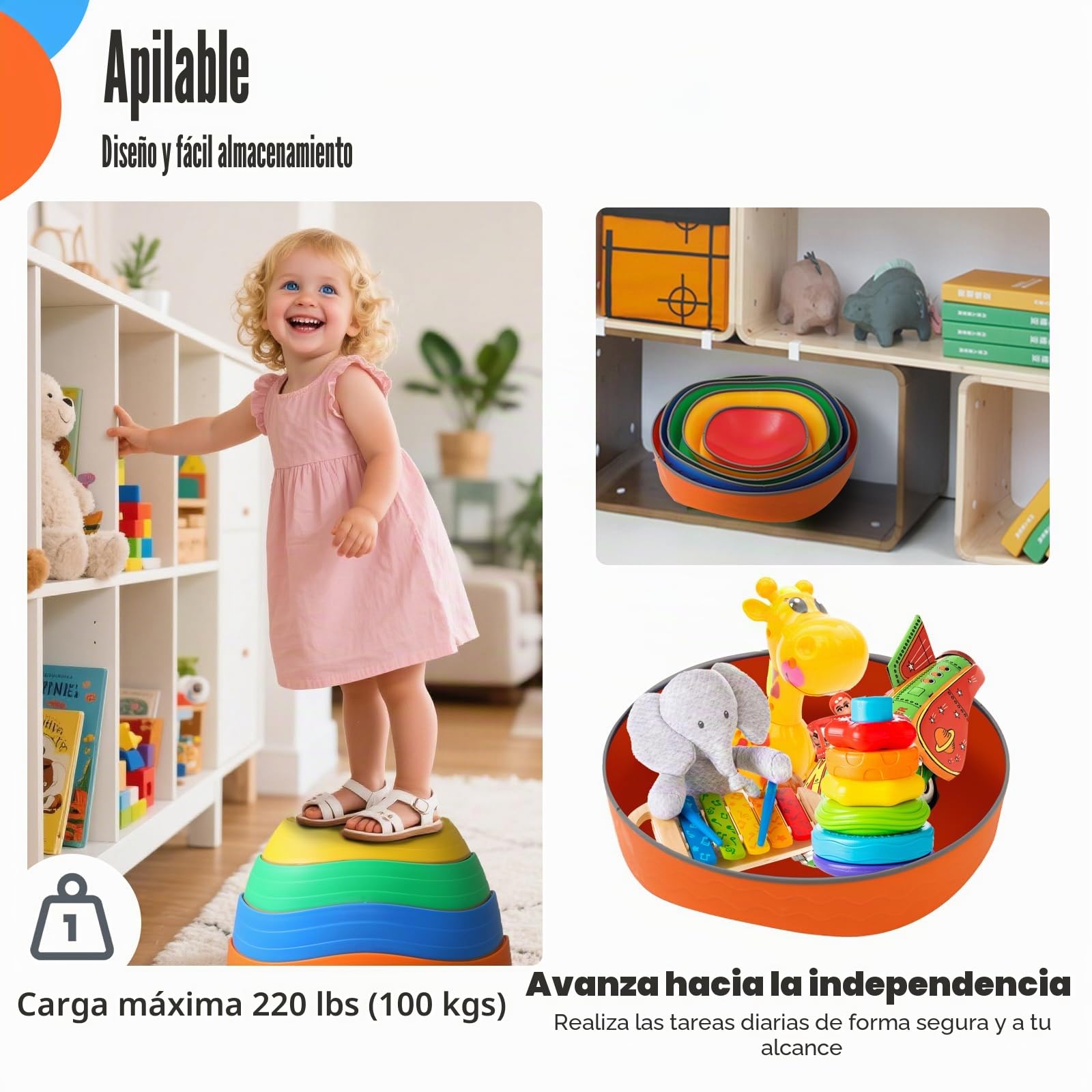 Piedras de Equilibrio para Niños,5 Piedras Duraderas Apilables Antideslizante, Que Fomentan el Equilibrio y Habilidades Motoras, Curso de Obstáculos, Equipo de Juego en Interiores y Exteriores