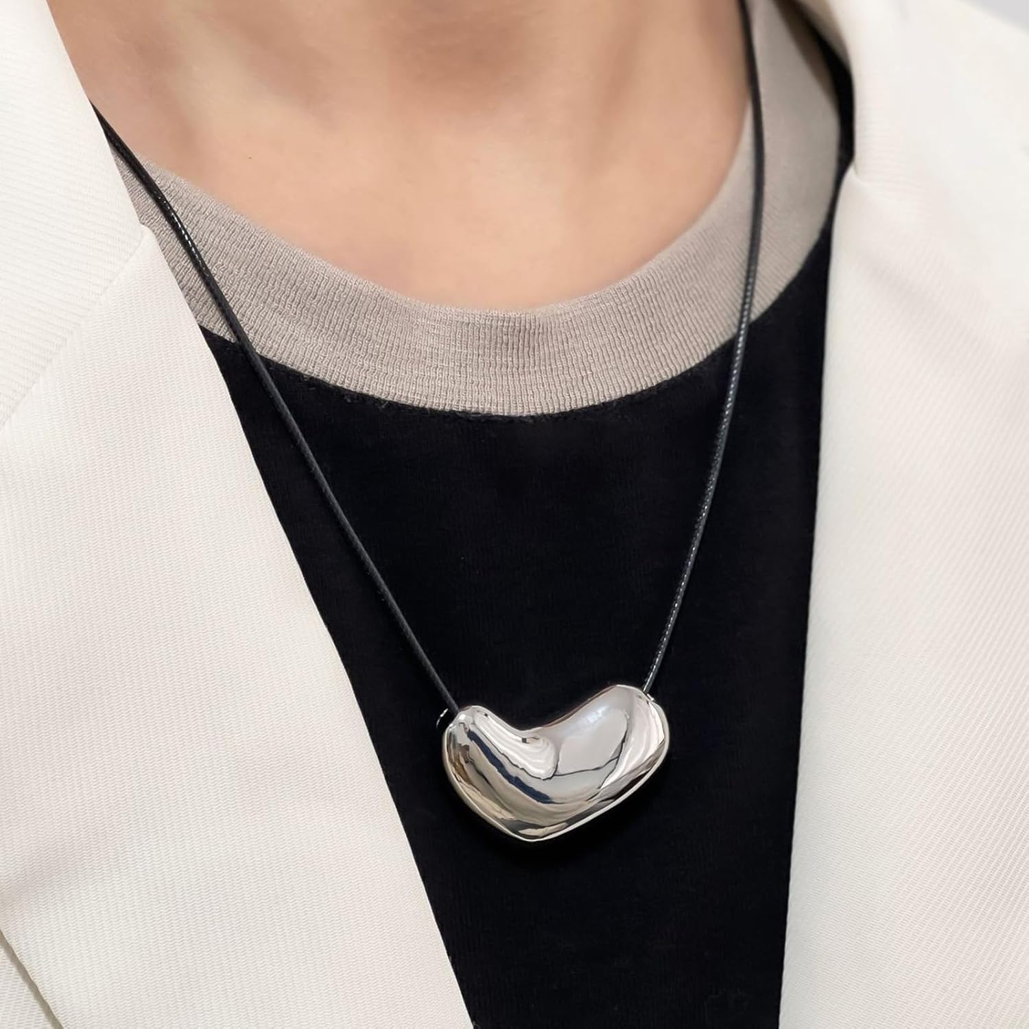 Roe Dolph Gold Pendant Necklace Boho Statement Necklaces for Women Chunky Charm Necklace Long Cord Necklaces with Drop Style Christmas Jewelry Gift - Image 3