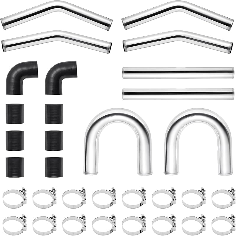 Kit de tubulação do intercooler EVIL ENERGY 2,5" em alumínio – 8 peças