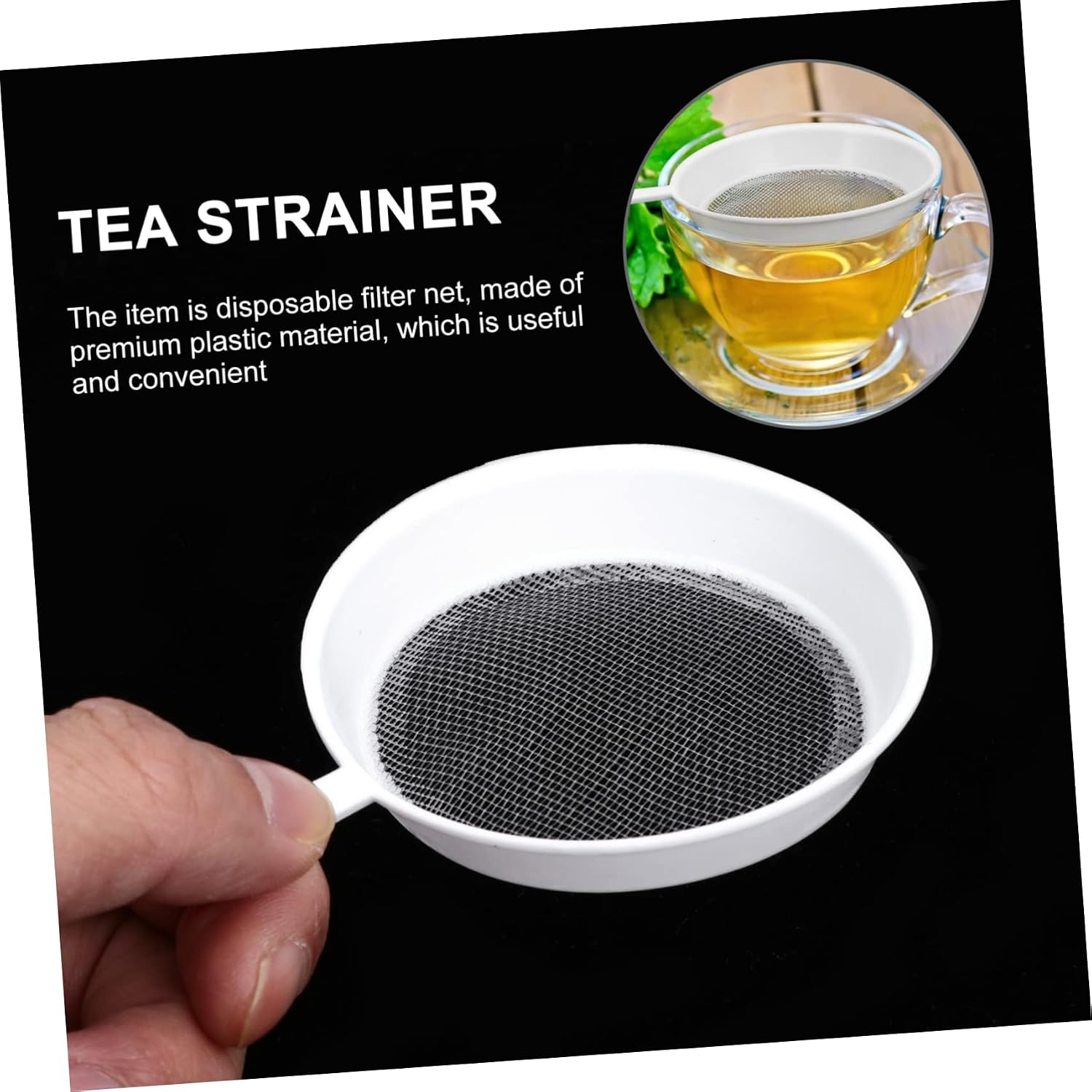 100Pcs Disposable Chinese Medicine Strainer Plastic Tea Leaf Filter Screen