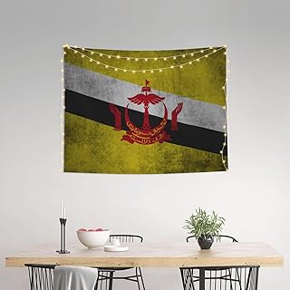 Brunei Darussalam Bruneians vintage Flag Tapestries Poster 29x37 Inch Home Decor Wall Hanging Dorm Party Backdrop Decorations For Living Room Bedroom