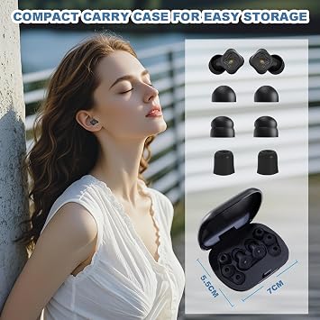 Noise-Cancelling Earplugs for Sleep Adjustable Sound Blocking Ear Plugs for Sleeping, 50dB Noise Reduction