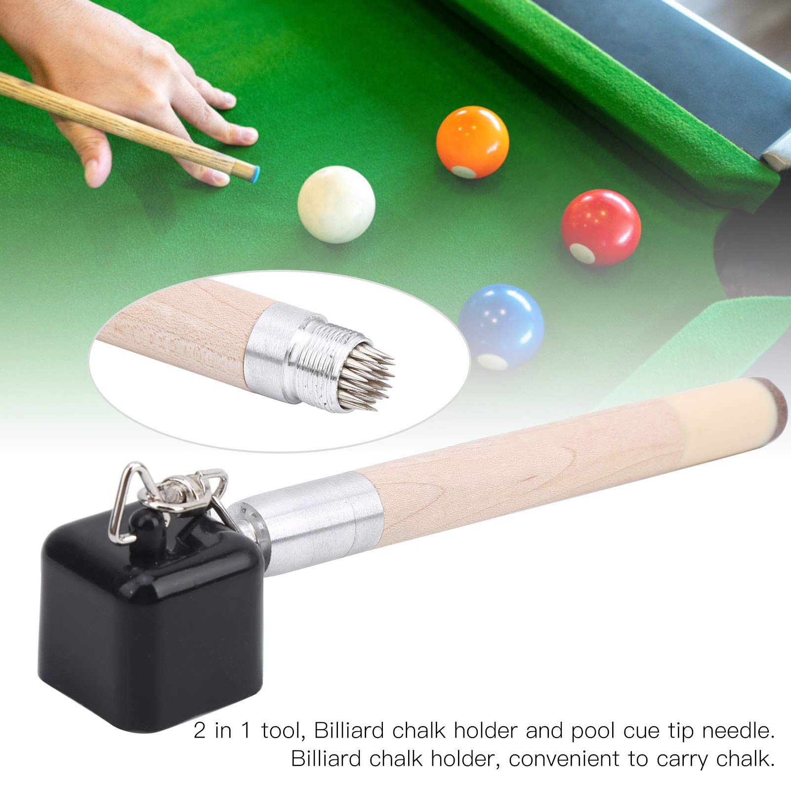 Porte-craie Magnétique FRCOLOR – Compact, En Cuir, 5,9x4,5x3,9 Cm, Pour Billard Et Snooker