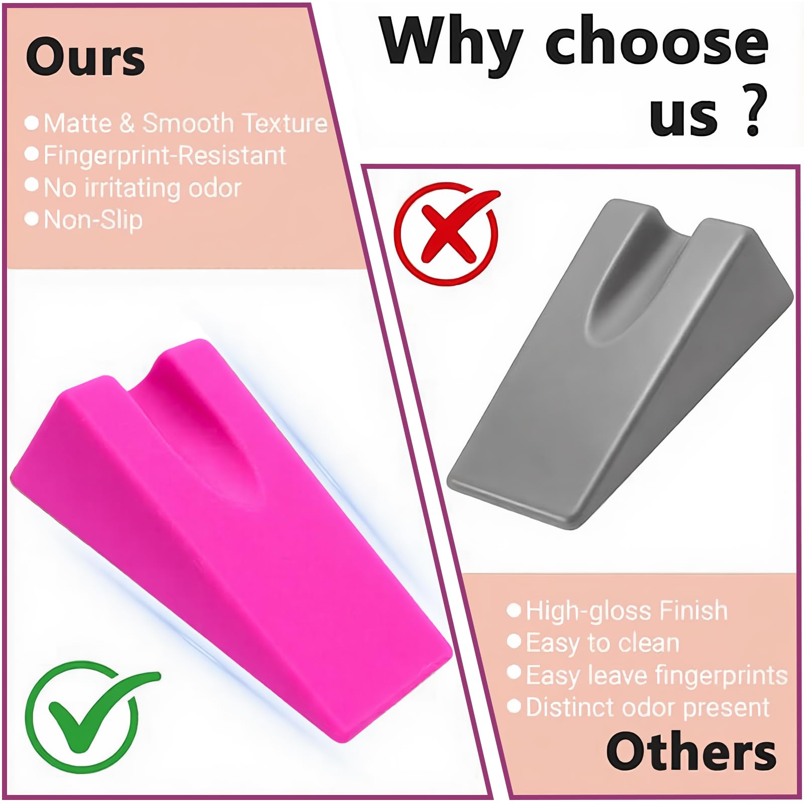 EDWERD Concept Wedge – Triangle de mobilisation des extrémités pour soulager la douleur de la colonne vertébrale, 1 pièce (rose)
