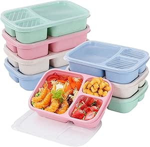 Paquete De 10 Fiambreras Bento, Lonchera Bento Para Adultos, Contenedor