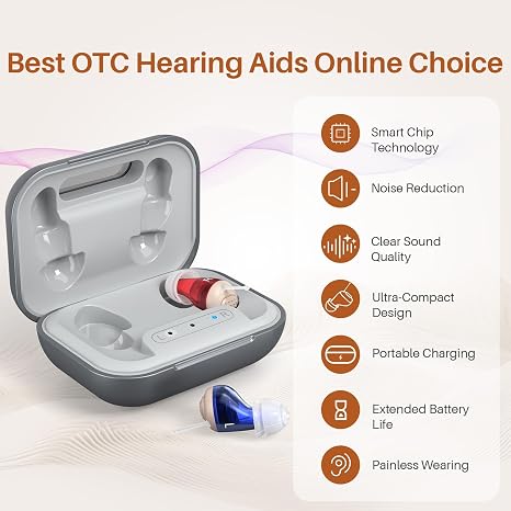Hearing Aids for Seniors, Rechargeable OTC Hearing Aids for Adults