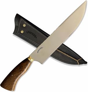 Faca P/Churrasco Aço Inox 2mm Artesanal 8p Cabo De Madeira