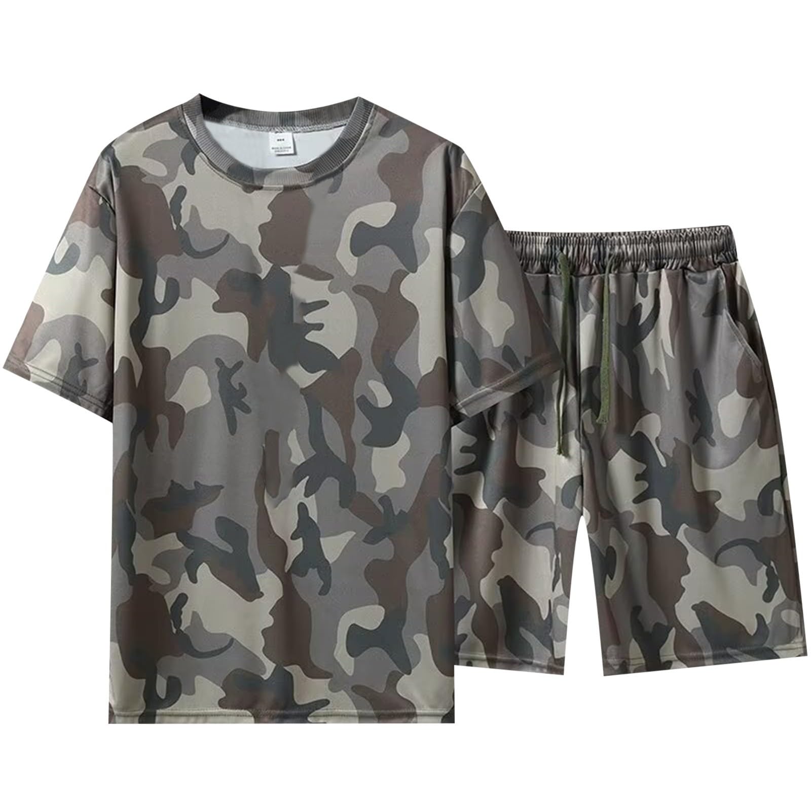 Amazon | [Joielmal] ジャージ メンズ 上下セット 夏服 カモフラ 半袖 