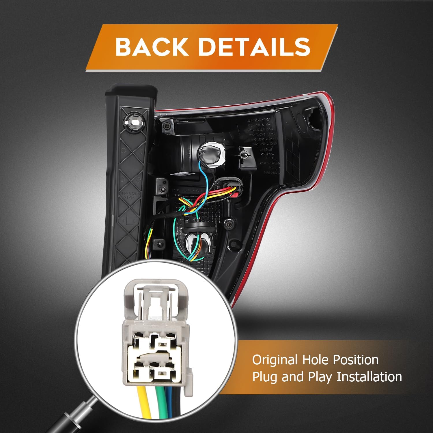 Taillight Assembly Fit for 2011-2015 for Ford Explorer XLT Base Limited Sport 3.5L V6 Gas Outer Red Clear Driver Side BB5Z13405C