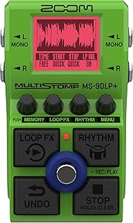 ZOOM MS-90LP+ Looper Pedal für Gitarre und Bass, 32 bit float, 100 Loops, 90 Minuten je Loop, max. 13 Stunden Aufnahme, Layer, Effekte & Rhythmus-Patterns, Live & Studio