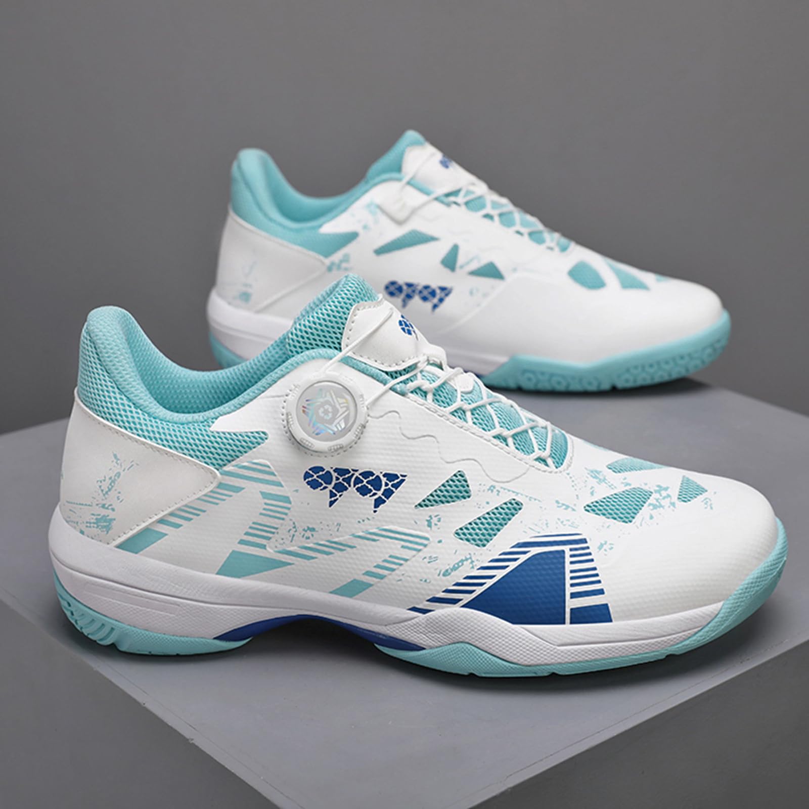 Par de zapatos de bádminton y tenis con forro de malla transpirable