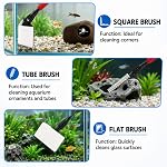 FISORAS Aquarium Cleaning Tools, 7 in 1 Fish Tank Cleaning Kit with Adjustable Long Handle,Aquarium Sponge Brush and Fish Net