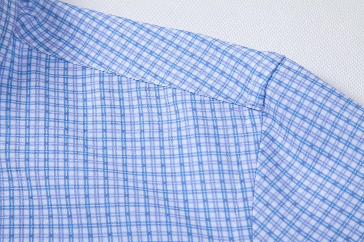 Mens Dress Shirts Stretch Long Sleeve Button Down Shirts Print Regular Fit Casual Busines Shirt - Image 4