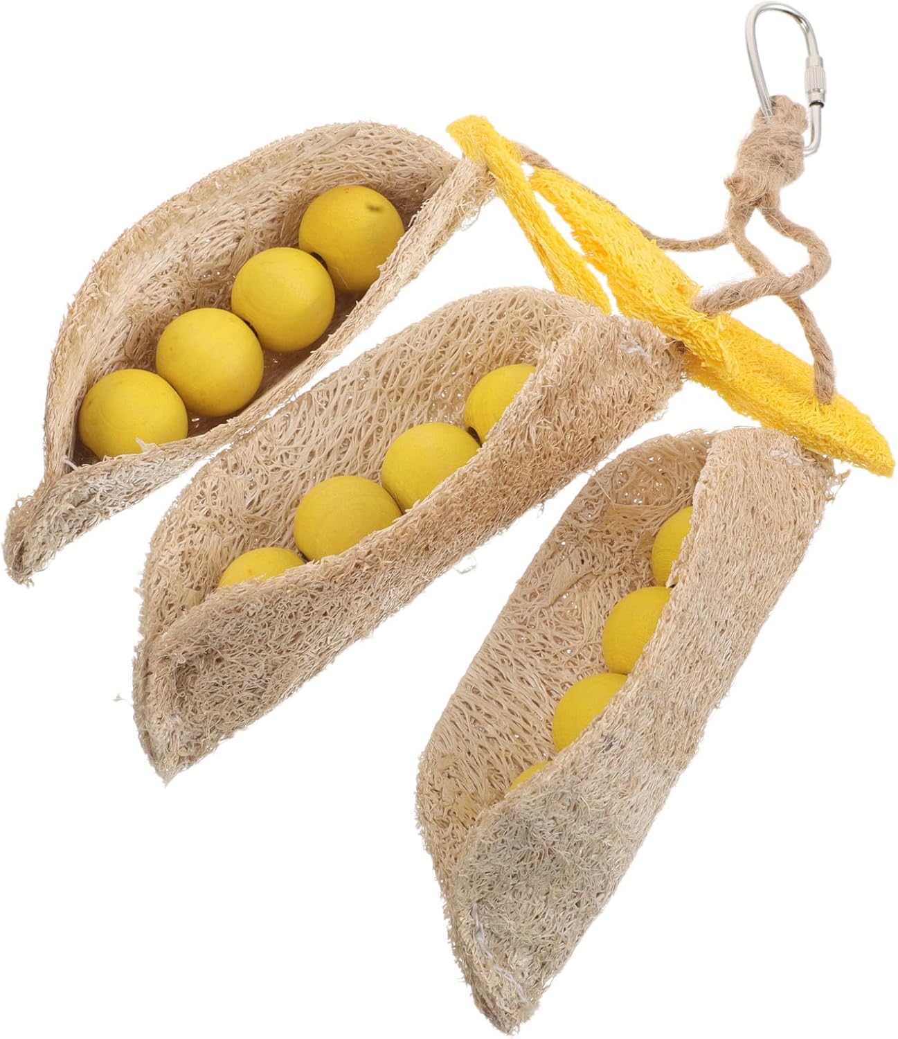 Bird Loofah Chew Wood, Hanging Cage Foraging Shredder | Unique Shapes, Promotes Healthy Chewing Habits, Maintains Oral Cleanliness