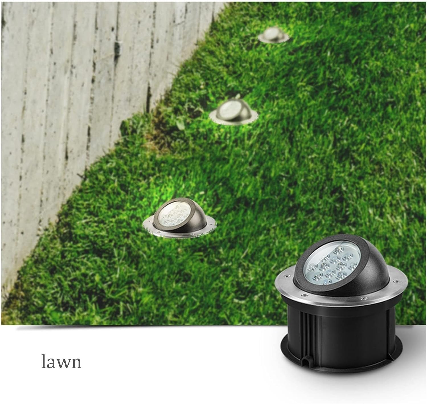 Recessed In-ground Lights Outdoor LED Underground Light 12/24V Low Voltage Deck Lights IP67 Waterproof Garden Landscape Lighting for Lawn, Pathway, Patio (Color : White, Size : 15W-DC24V) ( Color : Wh
