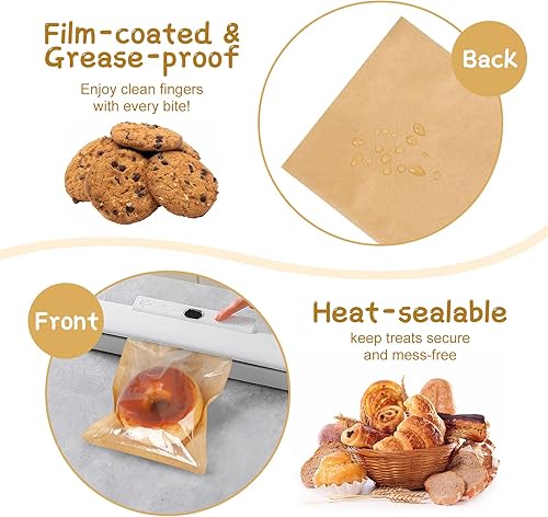 Miniatura 22 de SUREHOME Bolsas para barra de pretzel, 100 bolsas de pretzels de 2 x 8 pulgadas, bolsas individuales transparentes resellables y autosellables