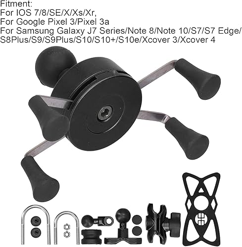 Miniatura 6 de Soporte de teléfono para motocicleta, soporte para teléfono móvil, modificación universal con 13 accesorios (B)