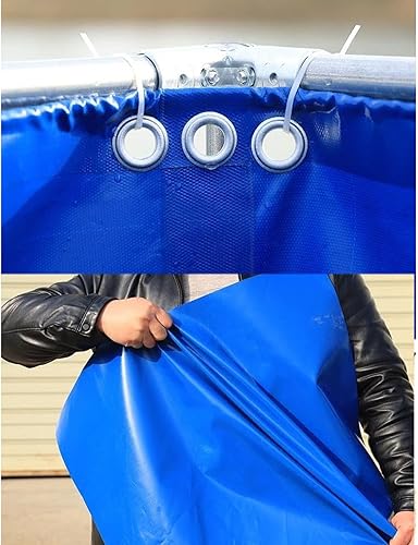 Miniatura 5 de zklaseot Piscina sobre el suelo acuicultura de bricolaje lona de plástico de 1764oz invernadero estanque de peces cangrejos de río piscina infantil