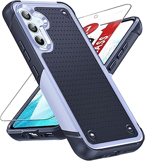 LeYi for Samsung A54-5G Case, Galaxy A54 5G Phone Case with Screen Protector Accessories, Shockproof Heavy Duty Protective Hard PC Back & Soft TPU Case Samsung A54 5G Series Smartphone, Purple