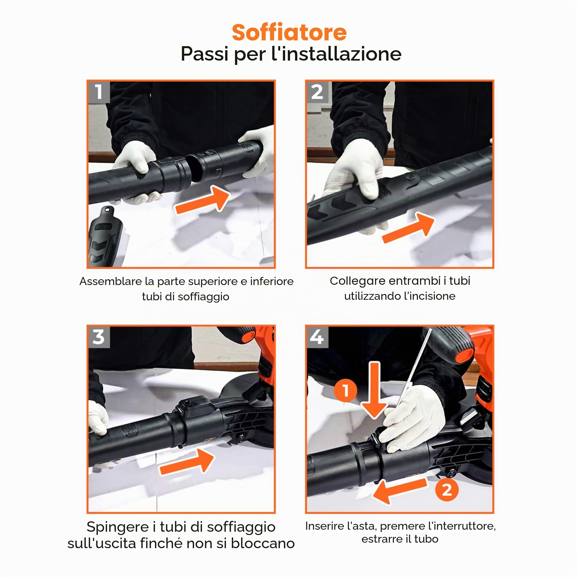 BLACK+DECKER Soffiatore per foglie, aspiratore e tritutatore 3 in 1, 3000 W, con zaino di raccolta da 72 litri, BEBLV300-QS
