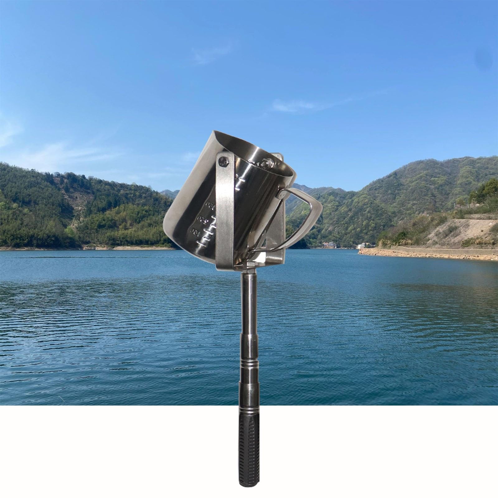 Generisch Muestreador de agua de acero inoxidable con barra telescópica y vaso medidor para análisis de agua en lagos y laboratorios