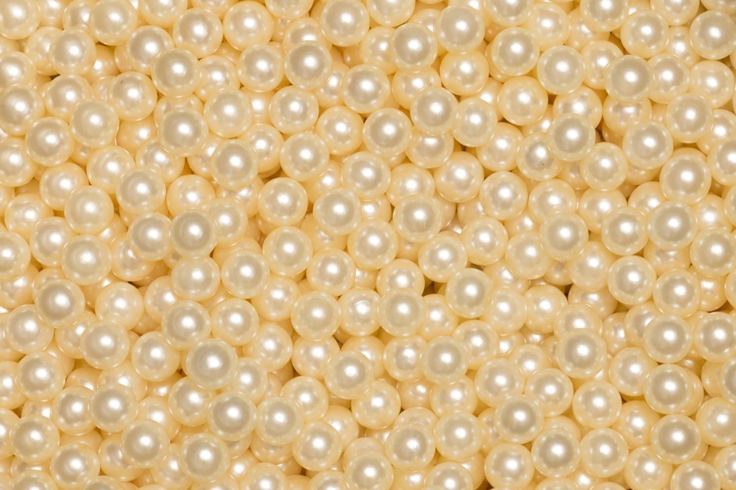 180 Perles Blanches Roses Nacré – 4 Mm Sans Trou – Pour Bijoux Ou Scrapbooking