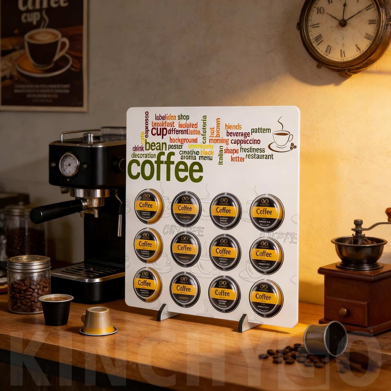 12 Pods K Cup Holder Sublimation Blanks Coffee Pod Holder Storage Stand for Home and Office