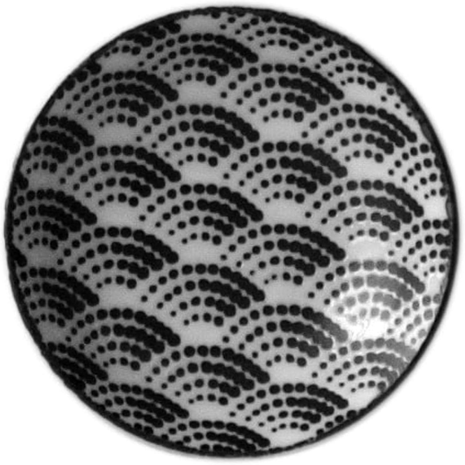 Awasaka KO-718 Komon Blue Seawave Mame Dish, Small Dish, Traditional Pattern, Diameter Approx. 3.5 x Height 0.8 inches (9 x 2 cm), Microwave, Dishwasher Safe, Made in Japan