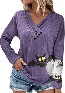 Womens Tops, Blouses for Women UK, Womens Oversized Sweatshirt, Jumpers for Women, top Women, Womens Tops Size 18, Long Sleeve Fitted Tops Women, Dressy Tops for Women UK, Purple, S