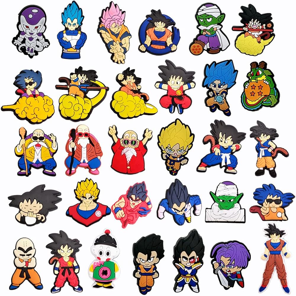 Kocak Gold Dijes de anime para decoración de zapatos de diferentes formas, regalos de fiesta de cumpleaños para niños y adolescentes