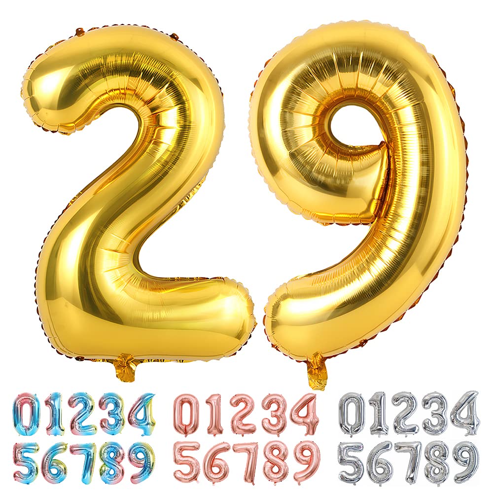 Foil Globo Número 5 Azul 40" (101cm), Inflable Helio o aire, Gigante Numeros 0-9, 10-19, 20-29, 30-100, Grande Globos Decoración para La Boda Aniversario y Cumpleaños Fiestas — view 294