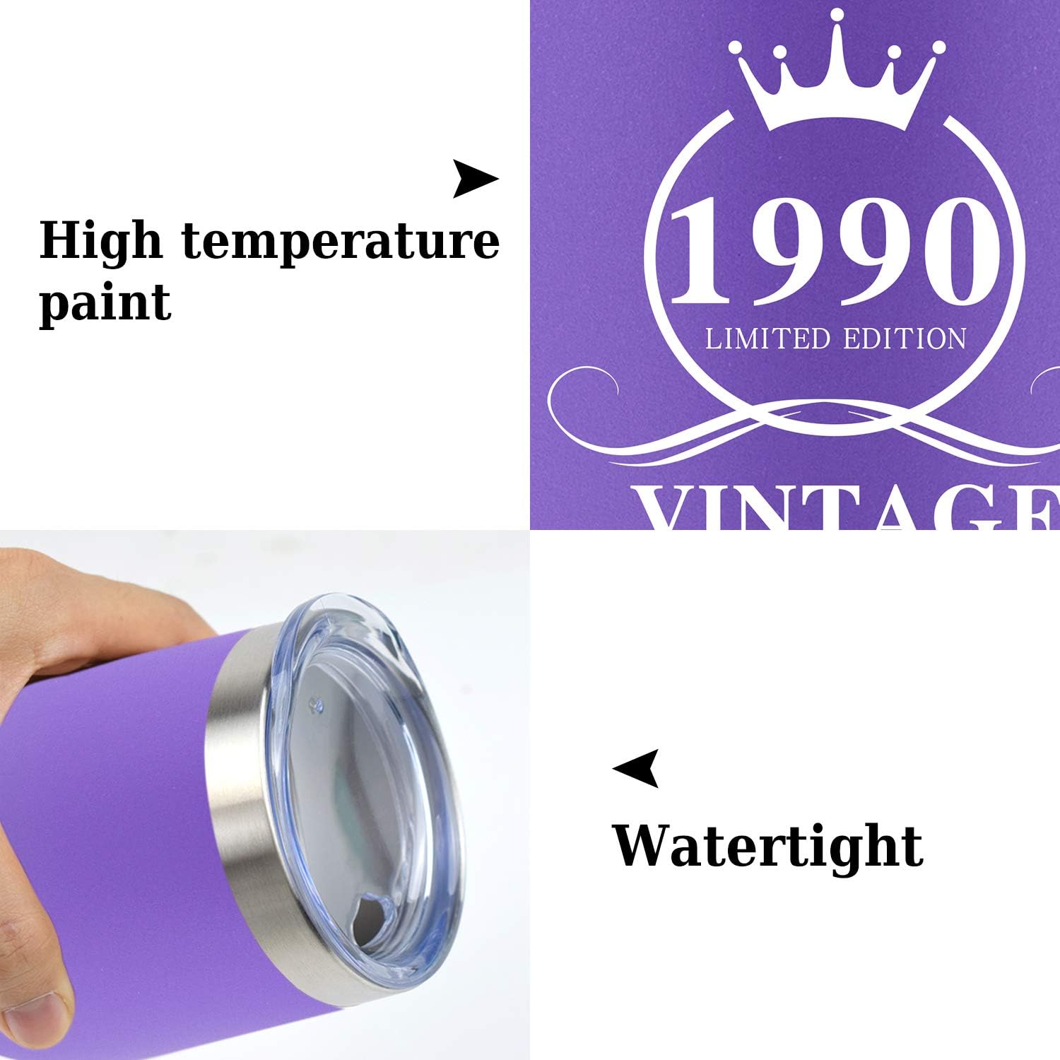 Wееklу Tор Sаlе 1990 30th Birthday Gifts for Women Men, Dorkar 12 oz Stainless steel Wine Tumbler with Lid, Insulated Coffee Cups as Perfect Anniversary Presents for Husband Wife Sister Best Friends Boss Coworkers Prоmо 40% оƒƒ 1990 30th Birthday Gifts for Women Men, Dorkar 12 oz Stainless steel Wine Tumbler with Lid, Insulated Coffee Cups as Perfect Anniversary Presents for Husband Wife Sister Best Friends Boss Coworkers