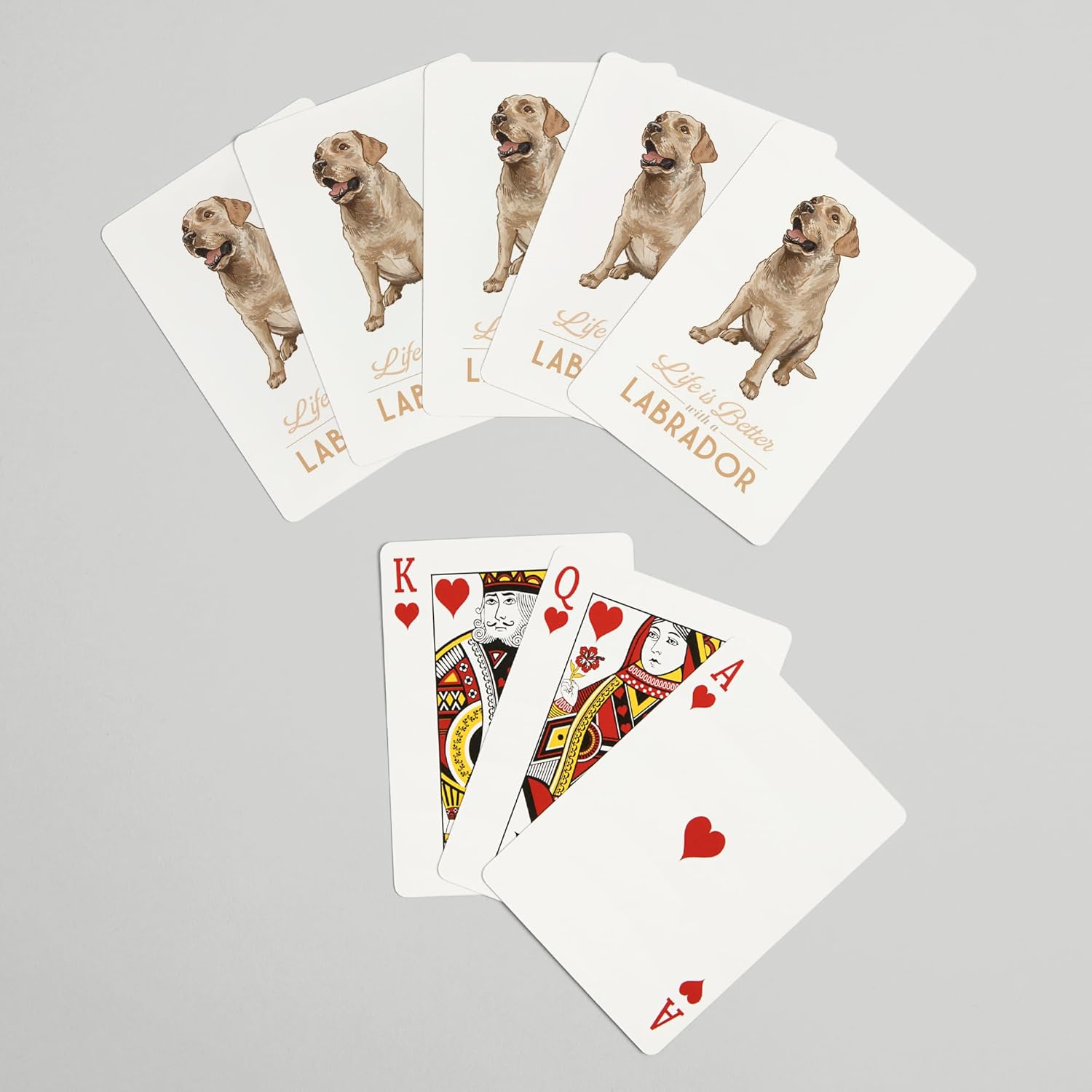 Lantern Press Yellow Labrador Retriever, Life is Better, 52 Playing Cards for Adults, Poker Size Card Deck