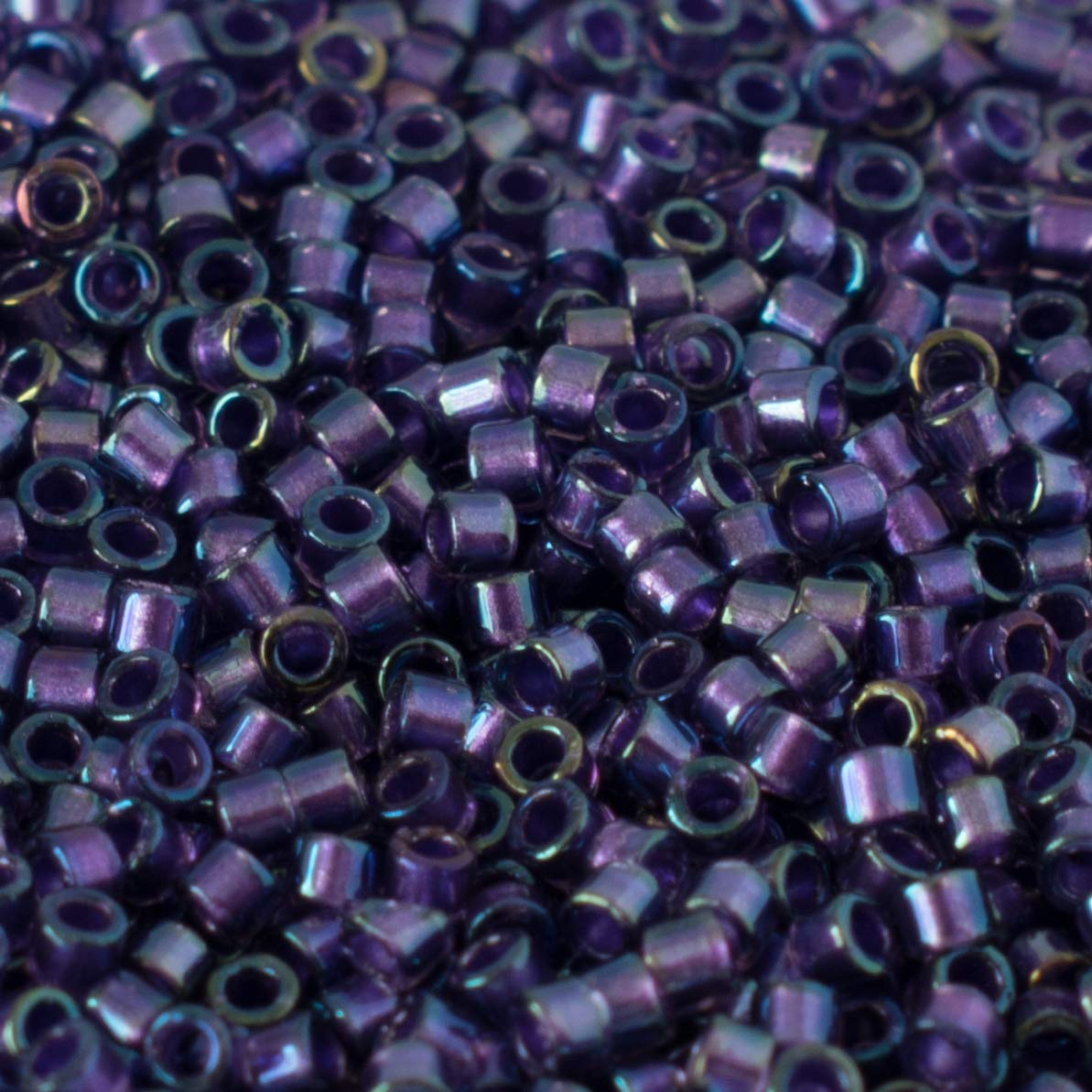 Miyuki Delica Bead 11/0, DB1756 Sparkling Purple Lined Amethyst AB 7.2 Gram, Imported Japanese Beads for Jewellery Making, Beading, Embroidery, Art and Craft