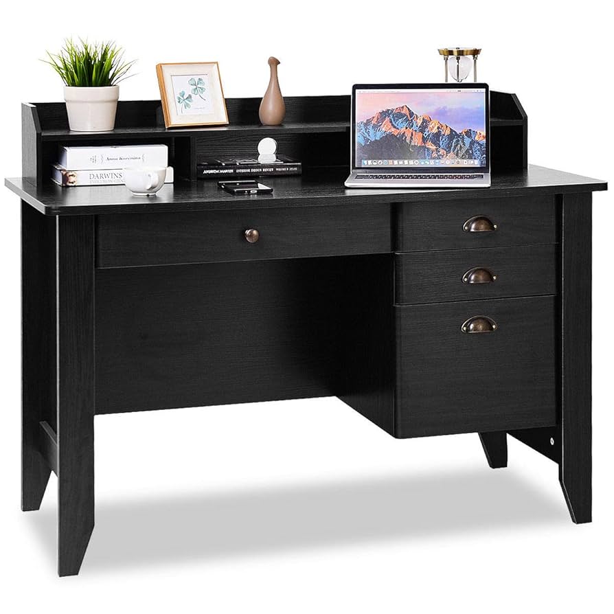 Amazon.com: Tangkula Computer Desk with 4 Storage Drawers