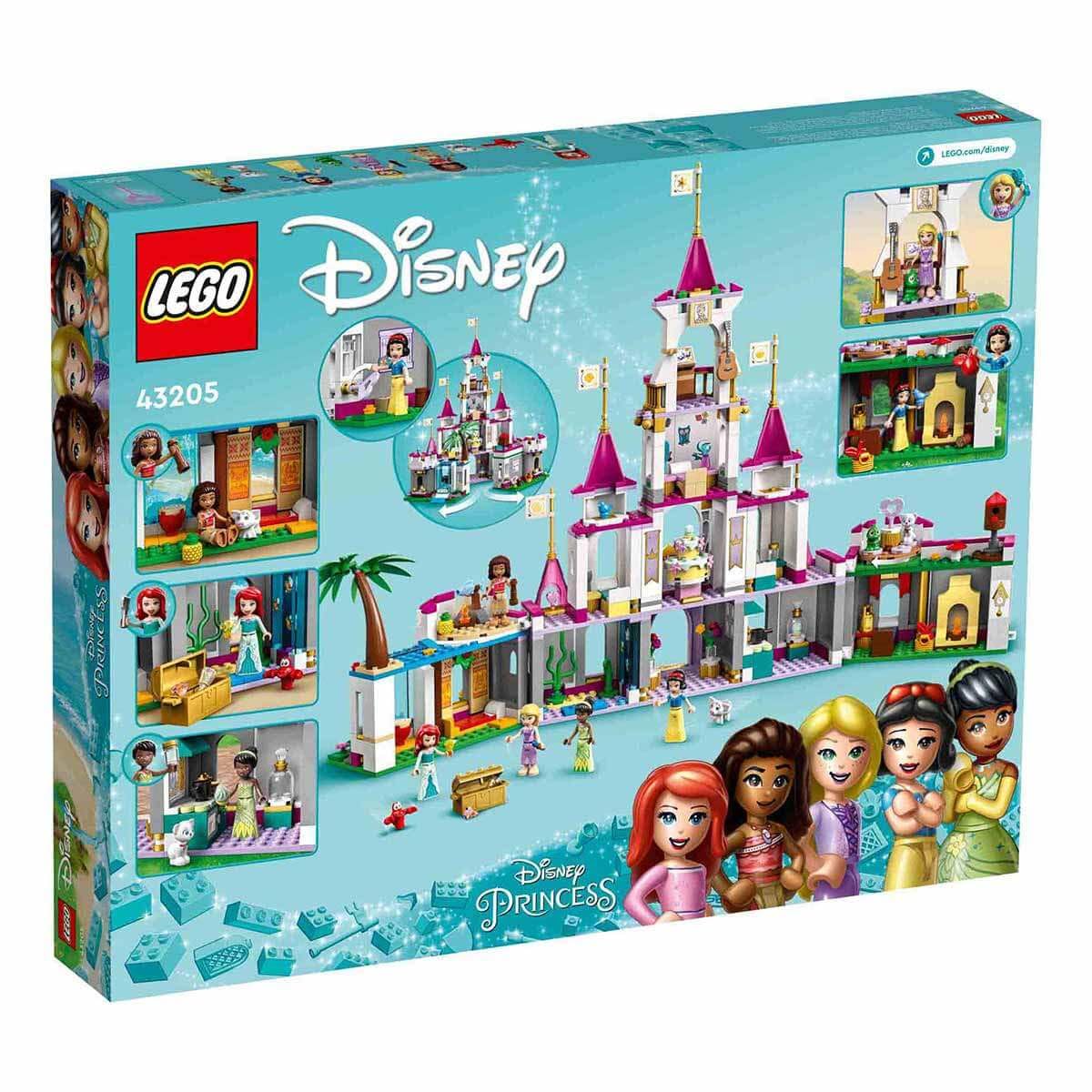 LEGODisney Princess Ultimate Adventure Castle 43205 Building Toy with 5 Princess Mini-Dolls Including Ariel, Rapunzel and Snow White(Packaging May Vary)