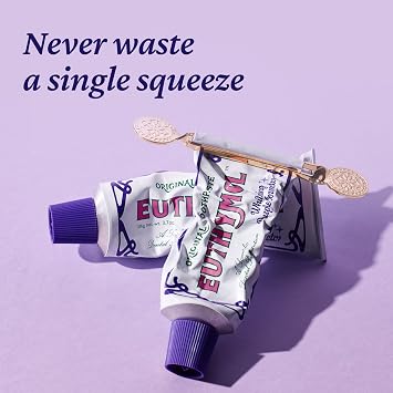 EUTHYMOL Vintage Purple Whitening Duo - Purple Whitening Toothpaste & Classic Gold Tube Squeezer Set