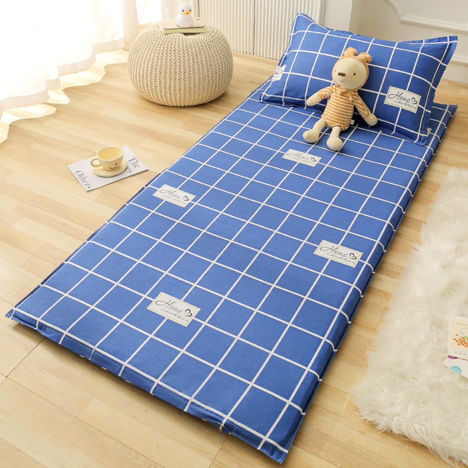 Futon Mattress Cover,Mattress Protector Cover for Traditional Japanese Futon Mattress Hood with Zipper,Machine Wash Mattress Futon Slipcovers Without Mattress,Home1,Twin/90x200cm