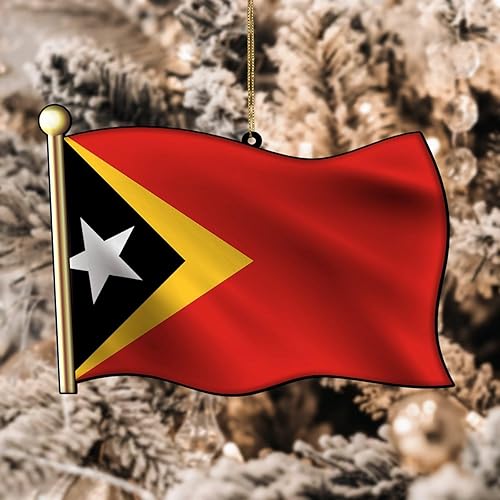 Vista 30 de Adorno acrílico de Navidad de Filipinas, decoración de árbol de Navidad, adorno de Navidad nacional para niños, bandera de Filipinas, banderas