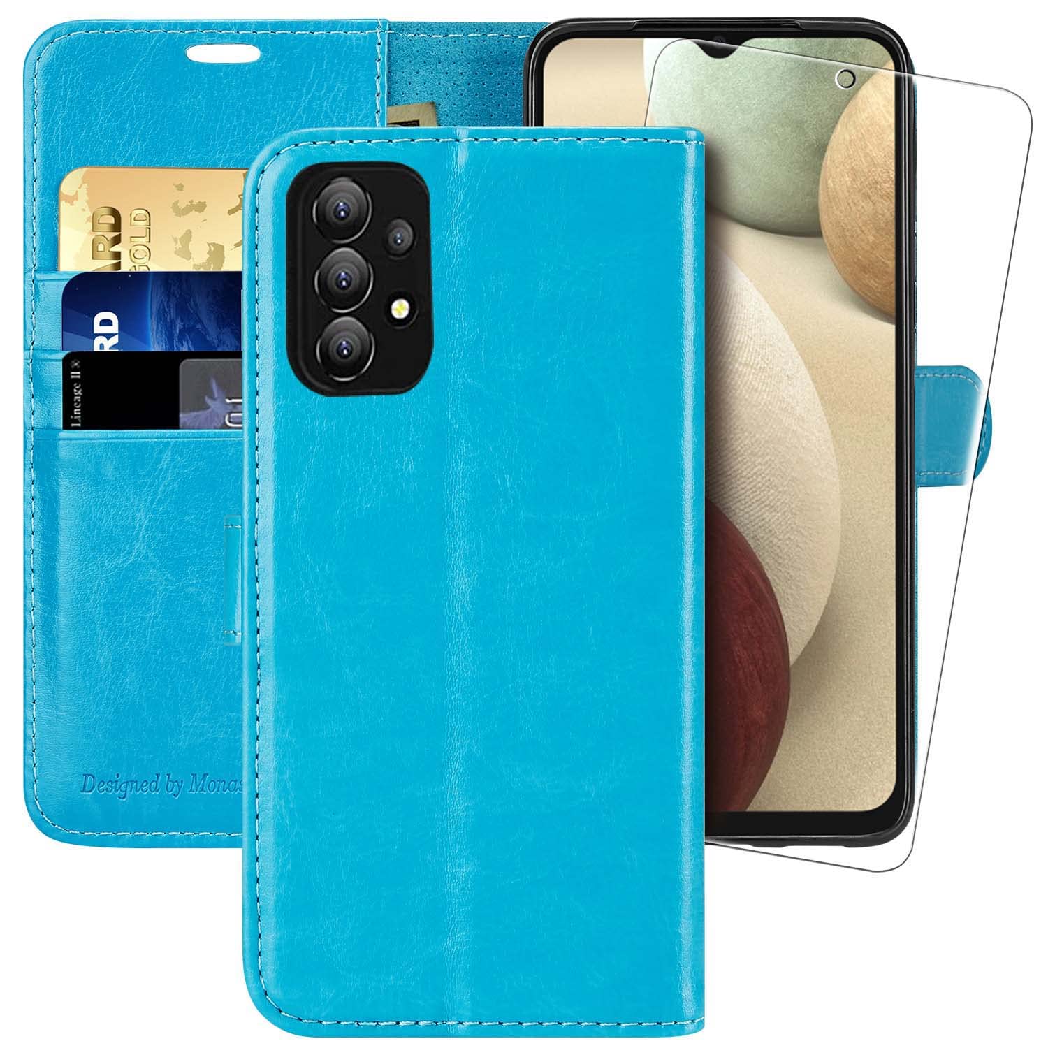 YIRSUR For Samsung Galaxy A16 Case With Screen Protector And Touch Pen, Leather Flip Wallet