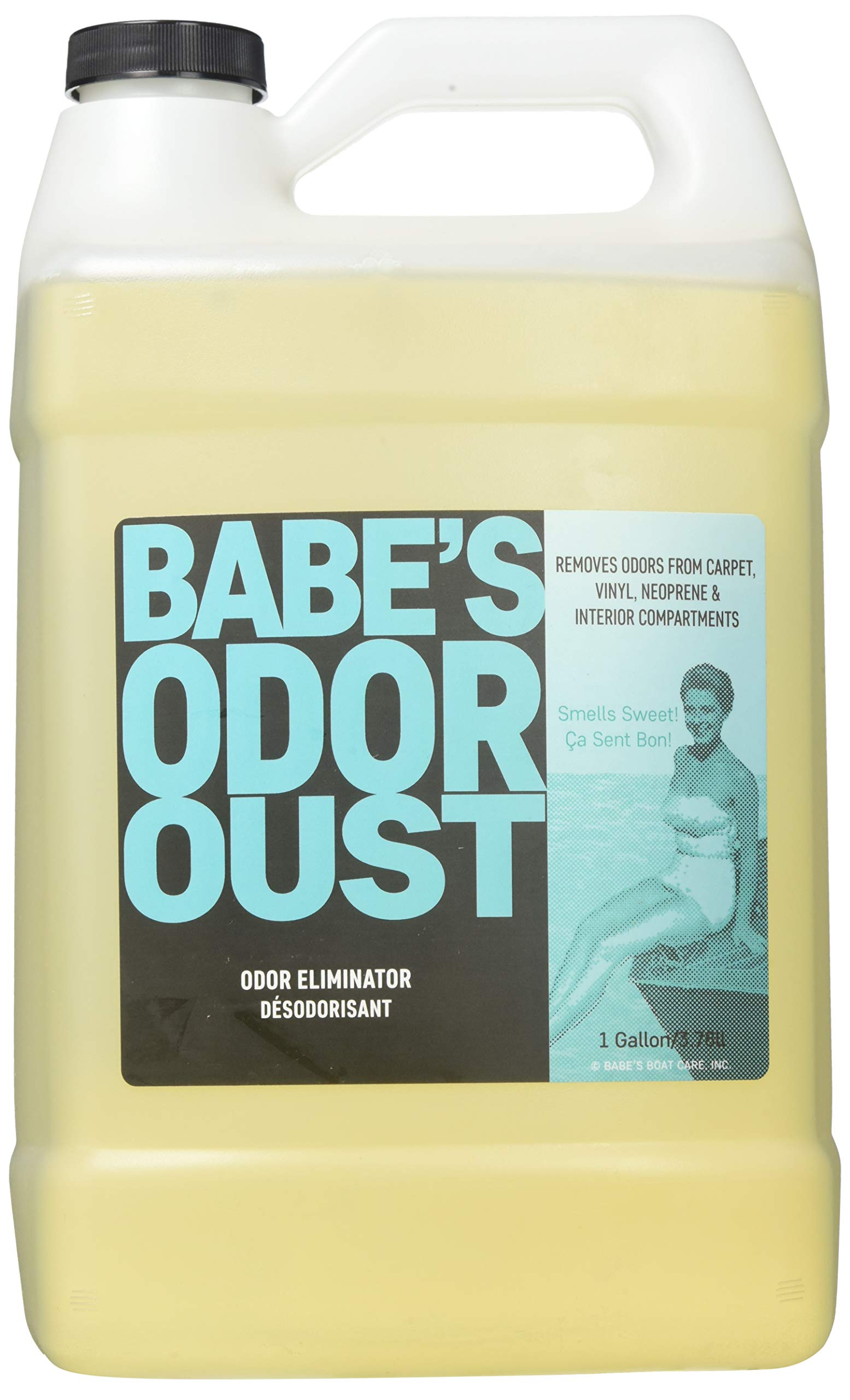 Babe’s Odor Oust – Marine Odor Eliminator Spray for Boats, Carpets &amp; Upholstery – Neutralizes Smells, Repels Dirt &amp; Leaves Fresh Scent - 1 Gallon